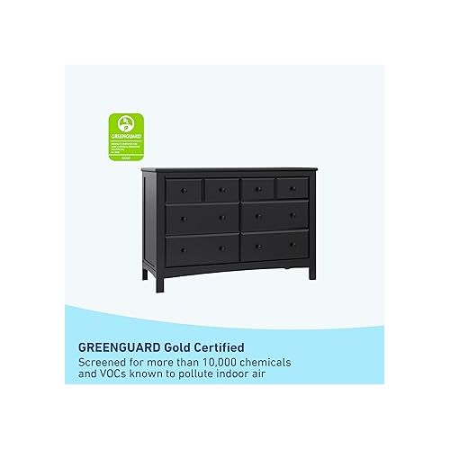 그라코 Graco Benton 6 Drawer Dresser (Black) - Easy New Assembly Process, Universal Design, Durable Steel Hardware and Euro-Glide Drawers with Safety Stops, Coordinates with Any Nursery