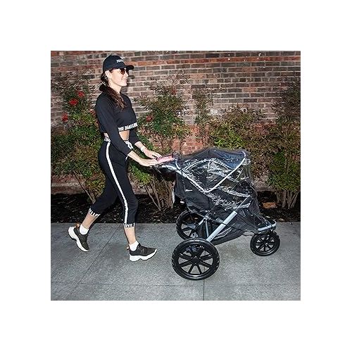 그라코 Graco Baby Jogging Stroller Universal Rain Cover, Ventilated Weather Shield, Waterproof, Windproof, Versatile Size to Fit Most Jogging Strollers, Vinyl, Clear, Plastic