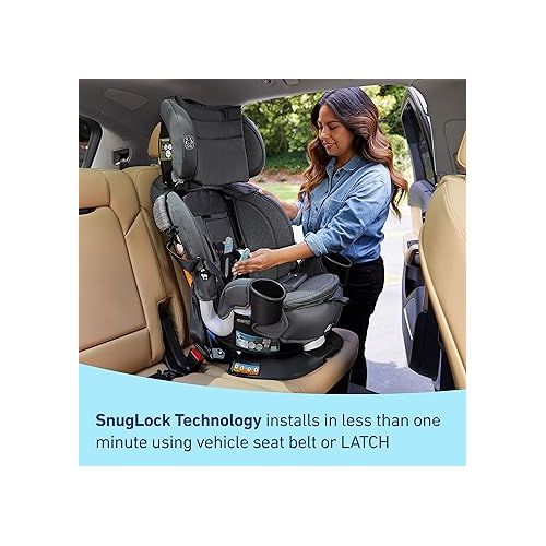 그라코 Graco Turn2Me 3-in-1 Convertible Car Seat, London, featuring Headrest and Harness Adjust, Easy Installation and Steel Reinforced Frame