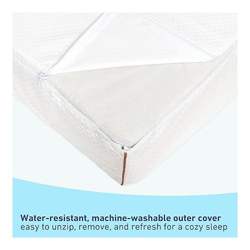 그라코 Graco 6-Inch Dual-Comfort Crib & Toddler Mattress - GREENGUARD Gold and OEKO-TEX STANDARD 100 Certified, CertiPUR-US Certified Foam, 2-Sided Mattress Fits Crib & Toddler Bed, Waterproof Sleep Surface