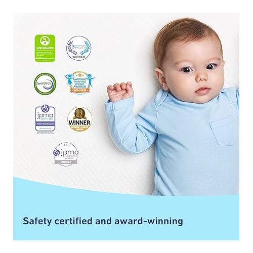 그라코 Graco Premium Crib Mattress & Protector Value Bundle (2-Pack) - Includes GREENGUARD Gold Certified Crib & Toddler Mattress, GREENGUARD Gold Certified Waterproof Mattress Protector, Fits Standard Crib