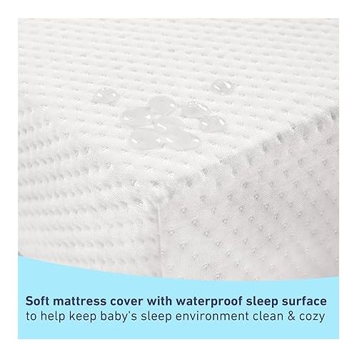 그라코 Graco Premium Crib Mattress & Protector Value Bundle (2-Pack) - Includes GREENGUARD Gold Certified Crib & Toddler Mattress, GREENGUARD Gold Certified Waterproof Mattress Protector, Fits Standard Crib