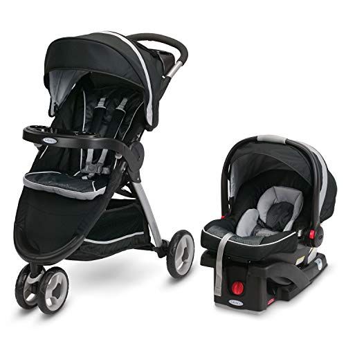 그라코 [아마존베스트]Graco Fastaction Fold Sport Click Connect Travel System Stroller, Gotham, One Size