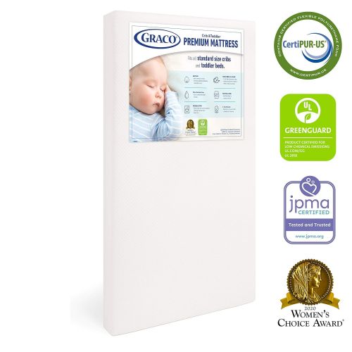 그라코 [아마존베스트]Stork Craft Graco Premium Foam Crib and Toddler Mattress (White)  Ships Compressed in Lightweight Box, Ideal...