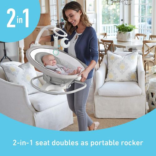 그라코 Graco Sense2Soothe Baby Swing with Cry Detection Technology, Sailor