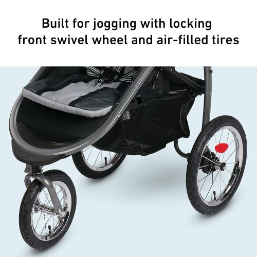 그라코 Graco FastAction Fold Jogger Travel System | Includes the FastAction Fold Jogging Stroller and SnugRide 35 Infant Car Seat, Gotham