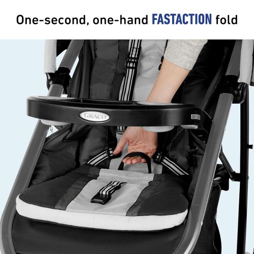 그라코 Graco FastAction Fold Jogger Travel System | Includes the FastAction Fold Jogging Stroller and SnugRide 35 Infant Car Seat, Gotham
