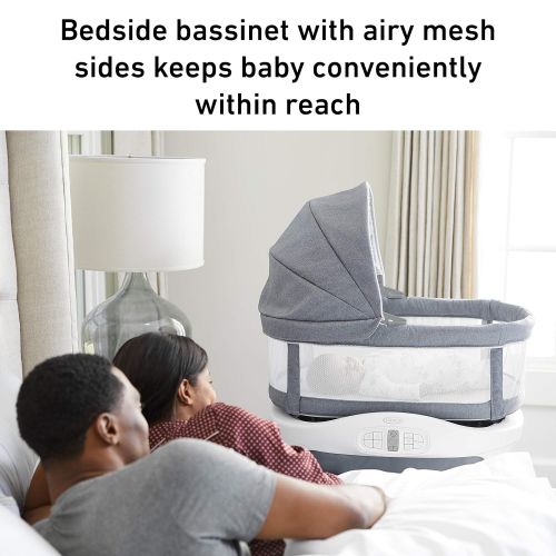 그라코 Graco Sense2Snooze Bassinet with Cry Detection Technology | Baby Bassinet Detects and Responds to Babys Cries to Help Soothe Back to Sleep, Ellison