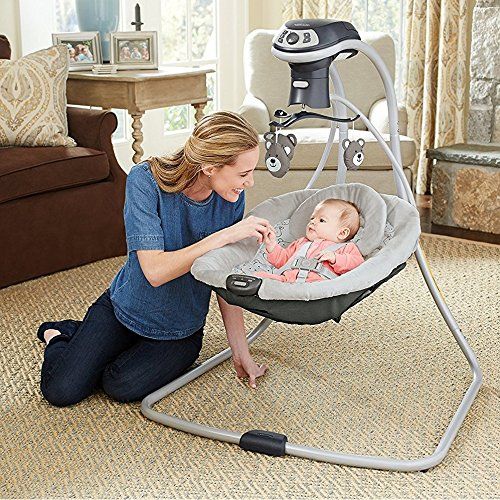 그라코 Graco Simple Sway LX Baby Swing, Teddy