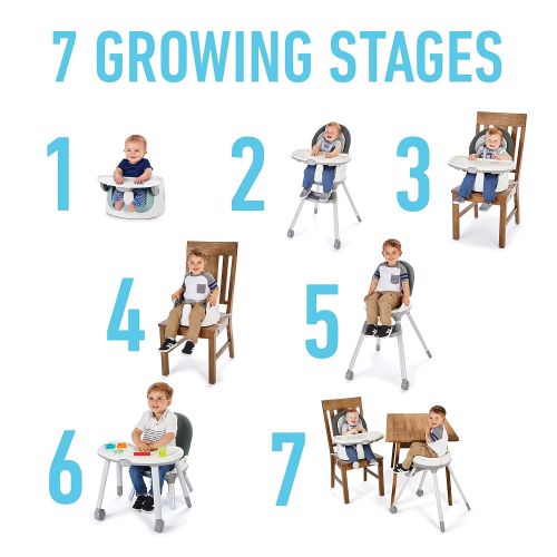 그라코 Graco Floor2Table 7 in 1 High Chair | Converts to an Infant Floor Seat, Booster Seat, Kids Table and More, Oskar