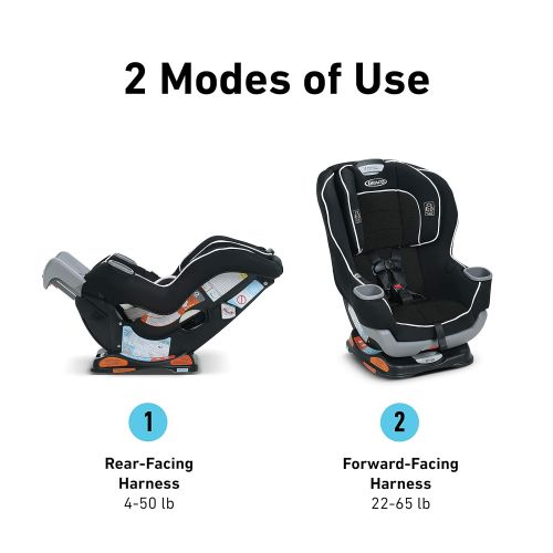 그라코 Graco Extend2Fit Convertible Car Seat | Ride Rear Facing Longer with Extend2Fit, Binx