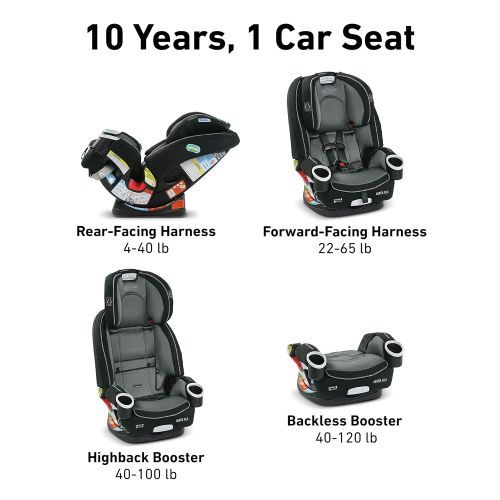 그라코 Graco 4Ever DLX 4 in 1 Car Seat | Infant to Toddler Car Seat, with 10 Years of Use, Fairmont