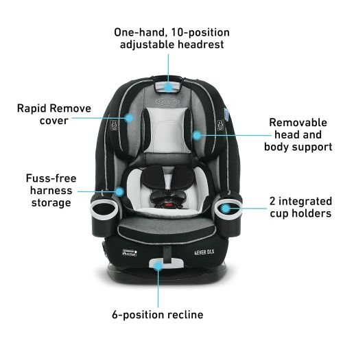 그라코 Graco 4Ever DLX 4 in 1 Car Seat | Infant to Toddler Car Seat, with 10 Years of Use, Bryant