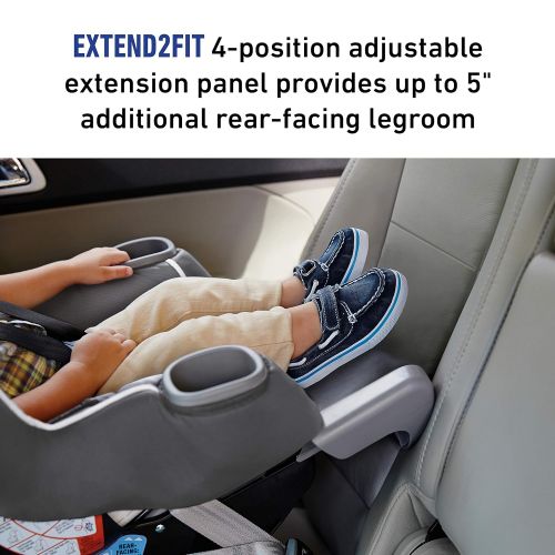 그라코 Graco Extend2Fit Convertible Car Seat | Ride Rear Facing Longer with Extend2Fit, Davis