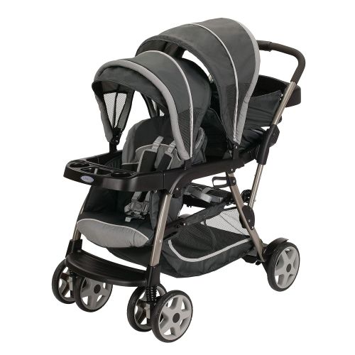 그라코 Graco Ready2Grow LX Stroller | 12 Riding Options | Accepts 2 Graco SnugRide Infant Car Seats, Glacier