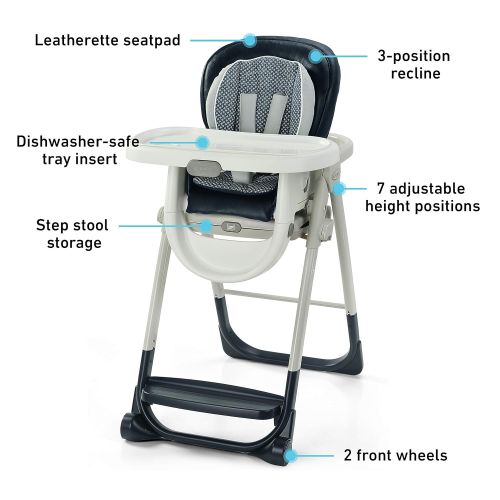 그라코 Graco EveryStep 7 in 1 High Chair | Converts to Step Stool for Kids, Dining Booster Seat, and More, Leyton