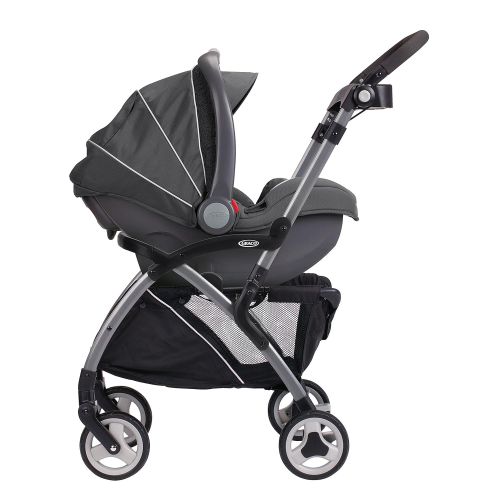 그라코 Graco SnugRider Elite Car Seat Carrier | Lightweight Frame Stroller | Travel Stroller Accepts any Graco Infant Car Seat, Black