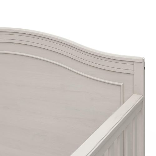 그라코 Graco Paris 4-in-1 Convertible Crib - Elegant Detailed Headboard, Converts to Toddler Day Bed, Full-Size, Non-Toxic Finish, Expert Tested for Safer Sleep, Brushed Fog