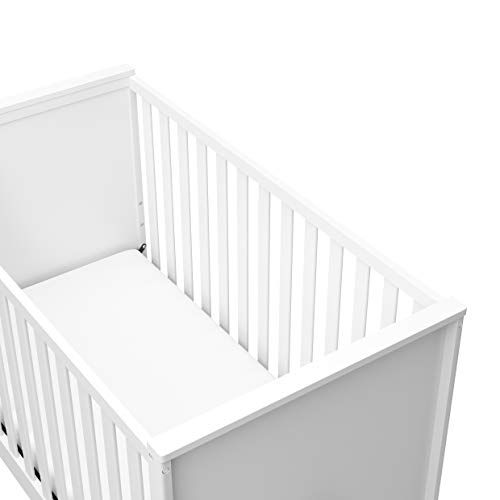 그라코 Graco Melbourne 3-in-1 Convertible Crib - Fits Standard Crib Mattress, Converts to Toddler & Daybed, Non-Toxic Finish, Expert Tested for Safer Sleep, White , 55.28x29.13x34.8 Inch