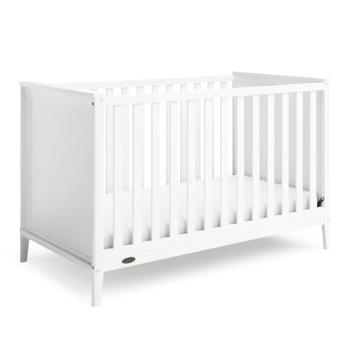 그라코 Graco Melbourne 3-in-1 Convertible Crib - Fits Standard Crib Mattress, Converts to Toddler & Daybed, Non-Toxic Finish, Expert Tested for Safer Sleep, White , 55.28x29.13x34.8 Inch