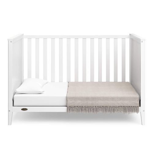 그라코 Graco Melbourne 3-in-1 Convertible Crib - Fits Standard Crib Mattress, Converts to Toddler & Daybed, Non-Toxic Finish, Expert Tested for Safer Sleep, White , 55.28x29.13x34.8 Inch