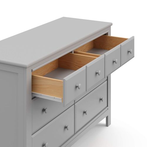 그라코 Graco Benton 6 Drawer Dresser (Pebble Gray) ? Easy New Assembly Process, Universal Design, Durable Steel Hardware and Euro-Glide Drawers with Safety Stops, Coordinates with Any Nur