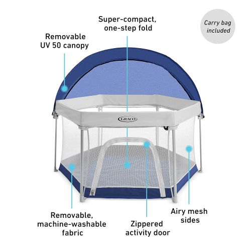 그라코 Graco Pack n Play LiteTraveler LX?Playard Outdoor and Indoor Playspace with Compact Fold UV Canopy, Canyon