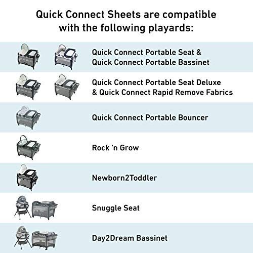 그라코 Graco Quick Connect Waterproof Playard Sheets, Aqua