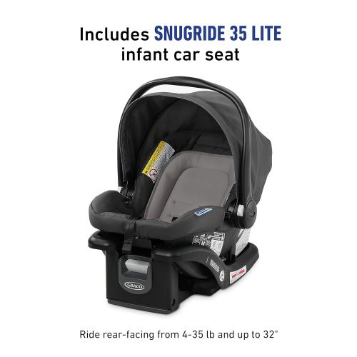 그라코 Graco FastAction SE Travel System Includes Quick Folding Stroller and SnugRide 35 Lite Infant Car Seat, Redmond, Amazon Exclusive