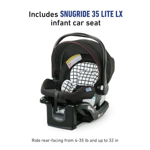 그라코 Graco Modes Element Travel System, Includes Baby Stroller with Reversible Seat, Extra Storage, Child Tray and SnugRide 35 Lite LX Infant Car Seat, Ainsley