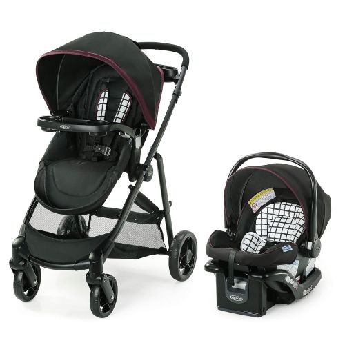 그라코 Graco Modes Element Travel System, Includes Baby Stroller with Reversible Seat, Extra Storage, Child Tray and SnugRide 35 Lite LX Infant Car Seat, Ainsley