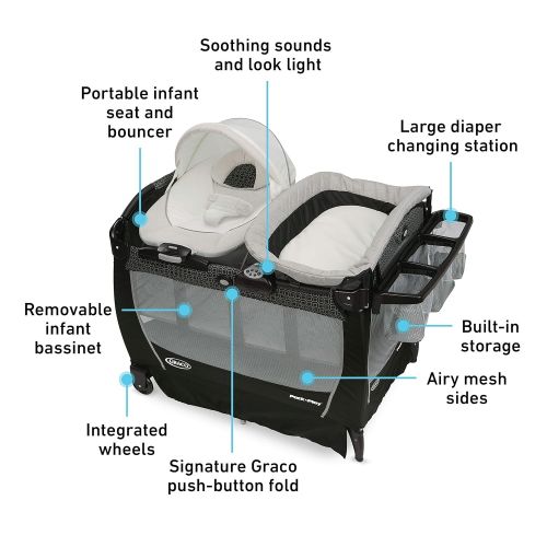 그라코 Graco Pack n Play Playard Snuggle Suite LX, Pierce