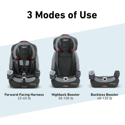 그라코 Graco Nautilus SnugLock LX 3-in-1 Harness Booster Car Seat, Codey