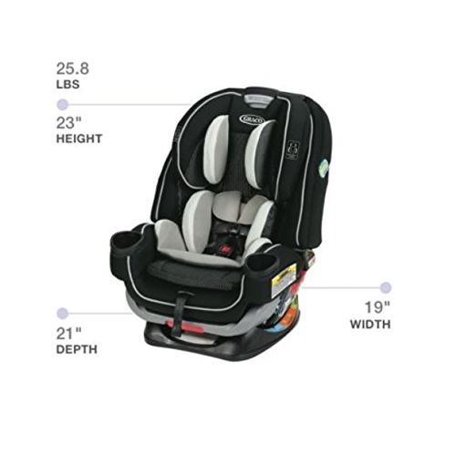 그라코 Graco 4Ever Extend2Fit All-in-One Convertible Car Seat, Clove