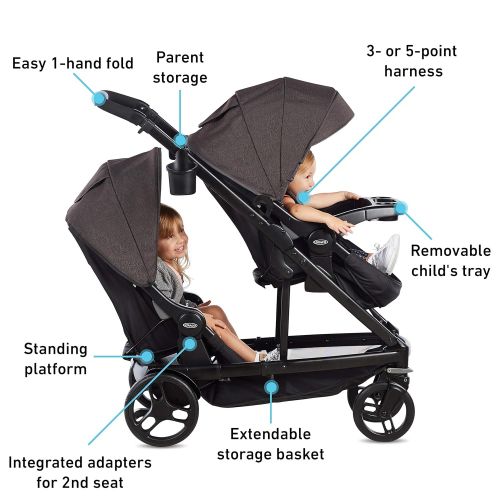 그라코 Graco Uno2Duo Double Stroller, Hayden