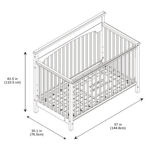 그라코 Graco Lauren Convertible Crib, White