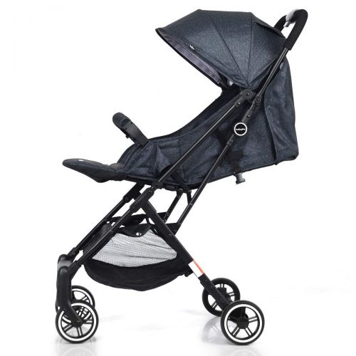 그라코 Graco COSTWAY Foldable Baby Stroller Lightweight Kids Carriage Pushchair W/Foot Cover Ink
