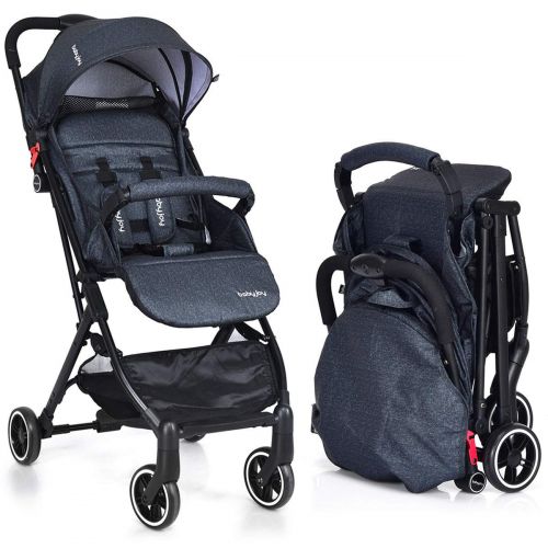 그라코 Graco COSTWAY Foldable Baby Stroller Lightweight Kids Carriage Pushchair W/Foot Cover Ink