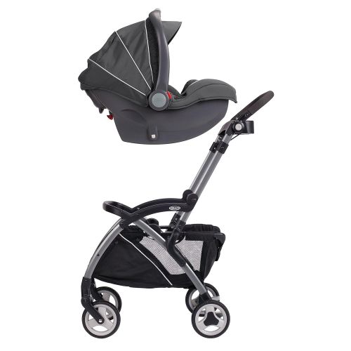 그라코 Graco SnugRider Elite Car Seat Carrier Lightweight Frame Stroller Travel Stroller Accepts any Graco Infant Car Seat, Black