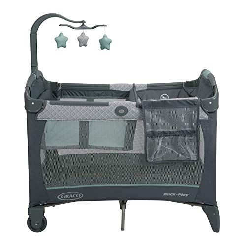 그라코 Graco Pack and Play Change n Carry Playard Includes Portable Changing Pad, Manor, 40x28.5x29 Inch (Pack of 1)