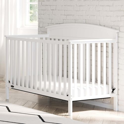 그라코 Graco Benton 4-in-1 Convertible Crib (White) Solid Pine and Wood Product Construction, Converts to Toddler Bed, Day Bed, and Full Size Bed (Mattress Not Included)