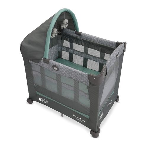 그라코 Graco Travel Lite Crib Travel Crib Converts from Bassinet to Playard, Manor