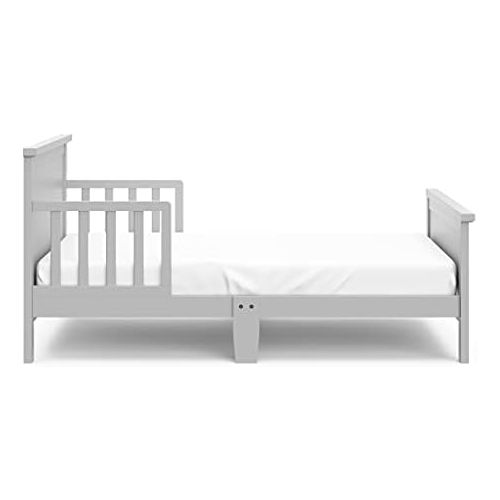 그라코 Graco Bailey Toddler Bed (Pebble Gray) - Includes Toddler Bed Rail on Both Sides, Toddler Bed Frame Fits Standard-Size Crib and Toddler Bed Mattress, JPMA Certified, Solid and Stur