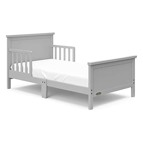 그라코 Graco Bailey Toddler Bed (Pebble Gray) - Includes Toddler Bed Rail on Both Sides, Toddler Bed Frame Fits Standard-Size Crib and Toddler Bed Mattress, JPMA Certified, Solid and Stur