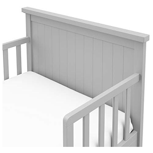 그라코 Graco Bailey Toddler Bed (Pebble Gray) - Includes Toddler Bed Rail on Both Sides, Toddler Bed Frame Fits Standard-Size Crib and Toddler Bed Mattress, JPMA Certified, Solid and Stur