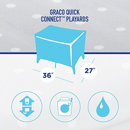그라코 Graco Quick Connect Waterproof Playard Sheets, Dot