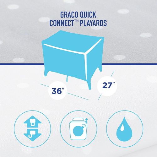 그라코 Graco Quick Connect Waterproof Playard Sheets, Dot