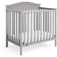 Graco Stella 4-in-1 Convertible Mini Crib with Bonus Mattress ? GREENGUARD Gold Certified, Includes Bonus 2.75 Inch Thick Mattress with Water-Resistant Cover, Pebble Gray