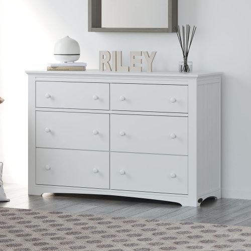 그라코 Graco Hadley 6 Drawer (White) Dresser, 47.24x17.7x31.9 Inch (Pack of 1)