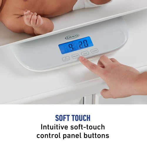 그라코 Graco Digital LCD Infant to Toddler to Big Kid Multifunction Baby Weight Scale, 3 Weighing Modes, Removable Tray, Downloadable Growth Chart, 220 Lb Capacity